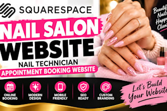 build squarespace nail salon website nail technician appointment booking website