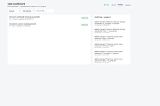 build a real time dashboard with live updates and a full audit trail