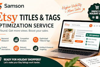 optimize etsy titles and tags for holiday sales
