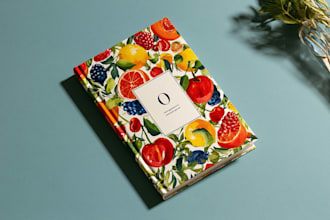 illustrate a unique and custom cookbook cover art