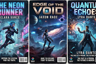 design fantasy, sci fi, horror, and mystery book covers
