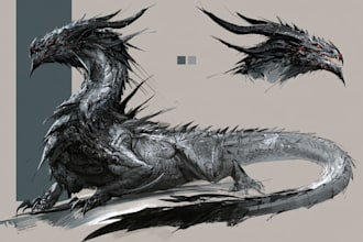 make dragon art and concept art