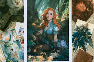 create epic fantasy artwork for books and games