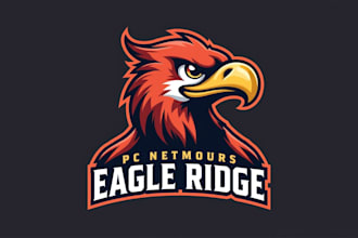 do make awesome style eagle ridge mascot logo design with unlimited revisions