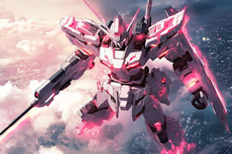 illustration and concept mecha, gundam