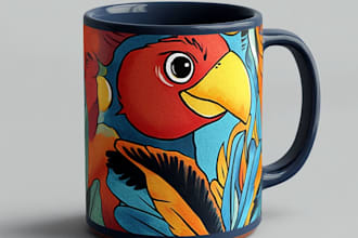 do coffee mug design, custom mug design