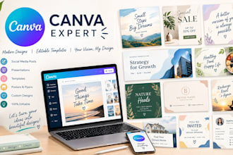 design editable canva templates, presentations, pdf for printing