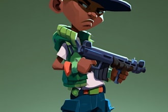 draw 2d game character or 2d game character