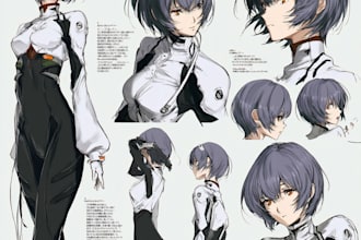 draw professional anime sheet