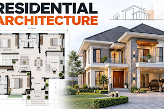 design residential architecture house and floor plans and 3d