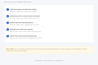 audit your website for UX, SEO, performance and conversion issues
