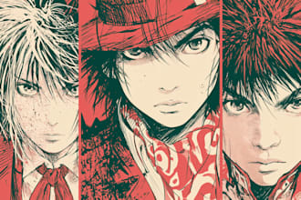 draw custom comic book and manga character art