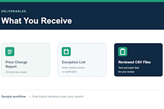 clean and reconcile shopify supplier price CSV files