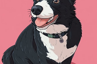 make a disney pets portrait illustration in disney style