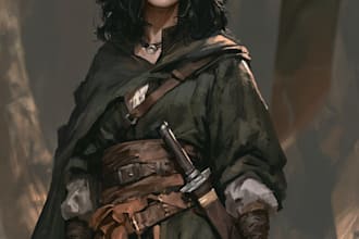 draw fantasy female, dnd illustration