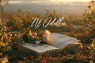 design creative romantic book or ebook cover