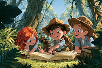 design children story book illustration and children book