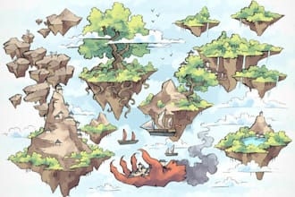 draw a custom map for fantasy, scifi, book or boardgame