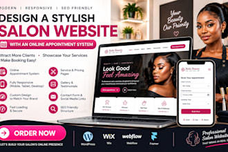 design a stylish salon website with an online appointment system