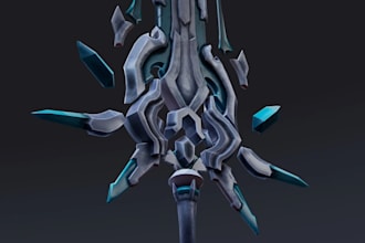 design custom 3d sword fantasy weapon anime sword cosplay props stl for printing