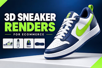 render photorealistic 3d sneakers for your ecommerce store