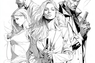 create authentic retro comic illustration