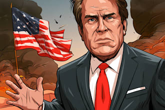 draw political cartoons illustrations