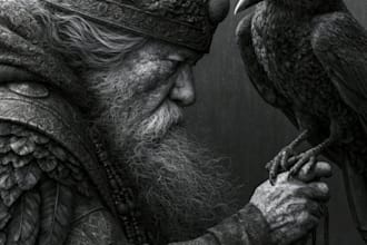 create black and white fantasy art