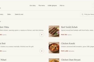 build a modern responsive restaurant website with whatsapp ordering