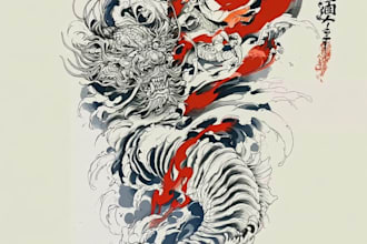create unique japanese tattoo design