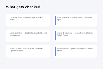 test your website or app and send a clear bug report
