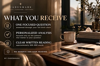 answer one focused astrology question from your birth chart