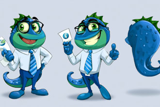 design a custom business mascot for your brand
