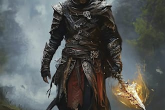 draw a fantasy character illustration
