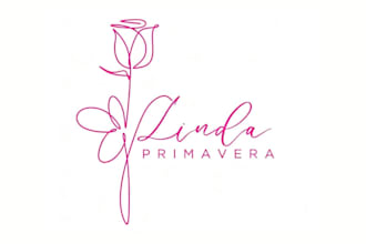 design premium rose flower logo for luxury beauty boutique brand