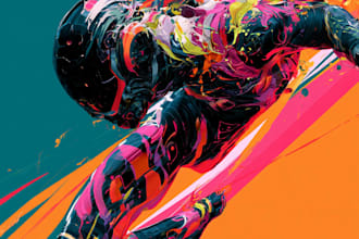 a sci fi character illustration or sci fi character