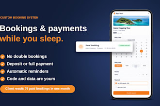 build a custom booking and reservation system with online payments