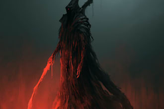 draw black, doom, death metal and occult illustration