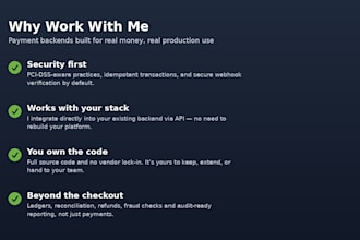 build a secure fintech payments backend integration