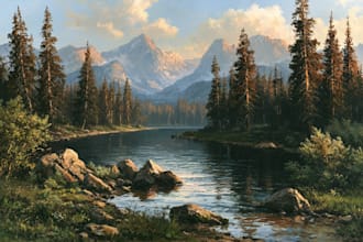 paint oil painting landscape