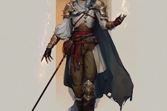 draw your dnd art or ttrpg character design or illustration