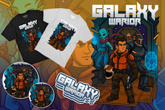 custom cartoon mascot illustrations tshirt design