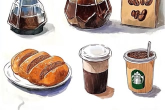 illustrate anything in watercolor style