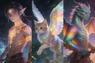 draw original fantasy characters, concept art, fanart