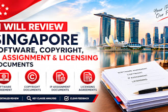 review singapore software, copyright, IP assignment and licensing documents