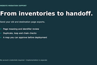 create a website migration redirect map for your developer