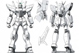 do mecha robot gundam illustrations