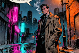 comic book, comic illustration, comic graphic novel