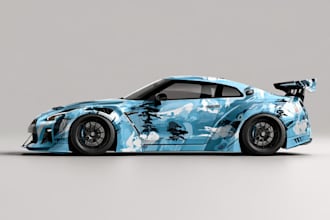 vehicle wrap design, car wrap design, van wrap design