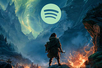 design a fantasy  art spotify cover for your music